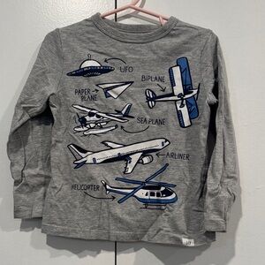 GAP Gray Long Sleeve with Air Transport Graphics